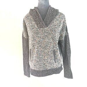 Lucky Lotus - Hooded Pullover Sweater - Grey Multi - Size‎ L